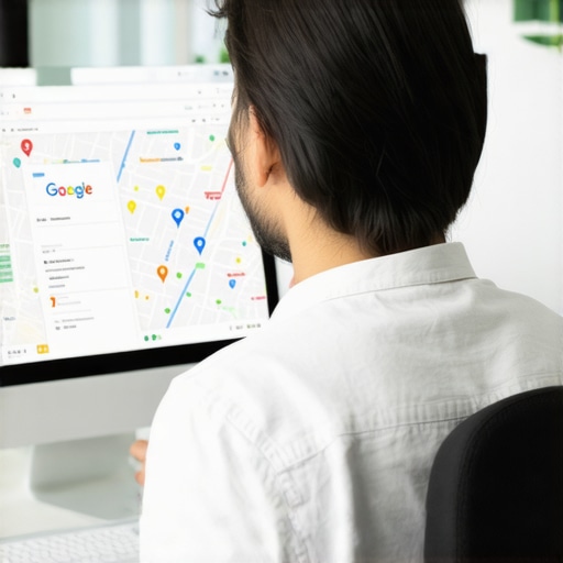 Expert analyzing Google Maps rankings on a computer in Irving, Texas