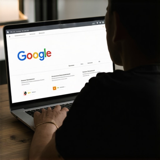 Business owner updating Google My Business profile on a laptop in Irving