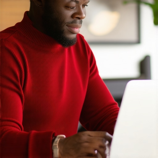 Business owner editing Google My Business profile on a laptop