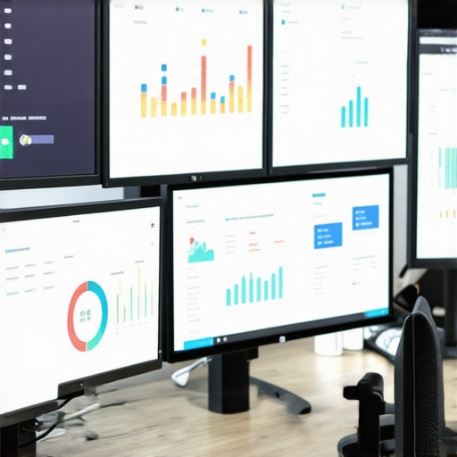 A workspace with SEO analytics dashboards and citation management tools for Irving business growth.