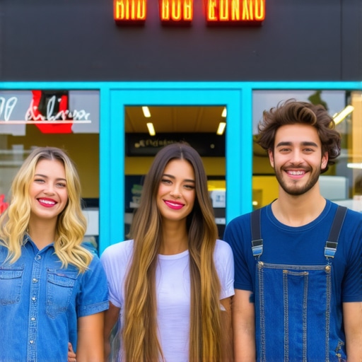 A busy Irving storefront bustling with happy customers, reflecting a thriving local business