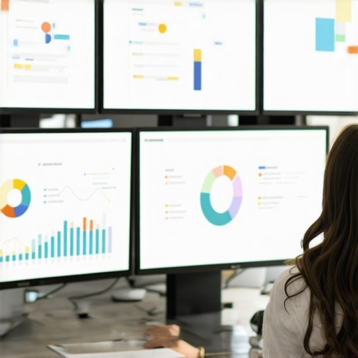 Analyzing Local SEO Metrics for Irving Business Marketing professional reviewing SEO analytics on screens