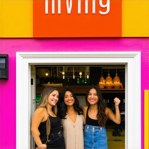 Irving Local Business Visibility Front view of a busy Irving storefront with engaging signage and customers