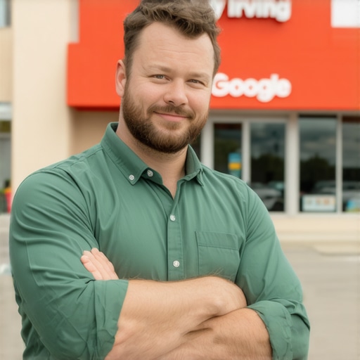 Business owner improving Google My Business listing in Irving