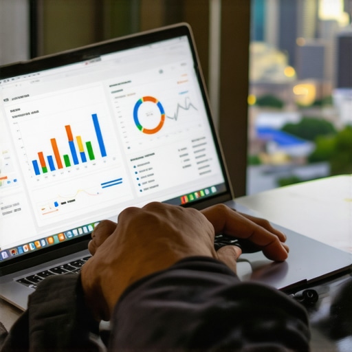 Digital marketing expert reviewing local SEO analytics for Irving business.