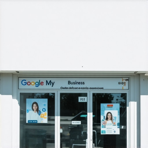 A photo of a local Irving shop with visible Google My Business signage and geo-tagged images.