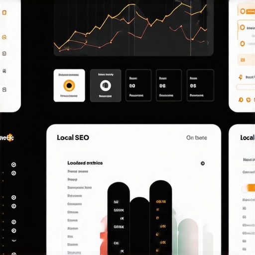 Digital Dashboard with Local SEO Data A person analyzing local SEO performance metrics on a computer screen.