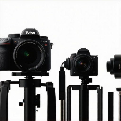 A DSLR camera with lighting setup capturing high-quality images for local business profiles.