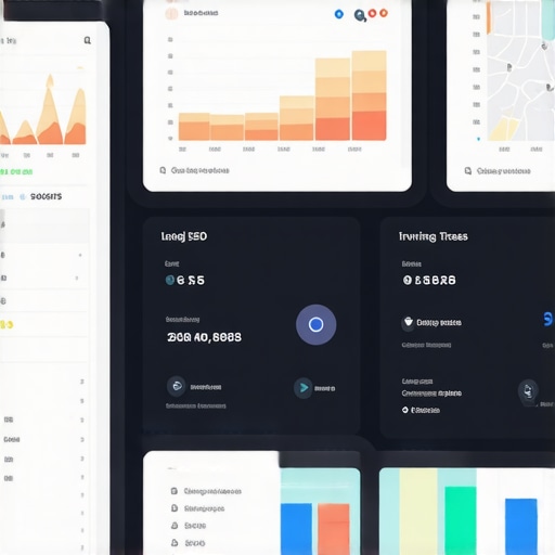 A modern dashboard showing Irving local SEO metrics, rankings, and review insights.